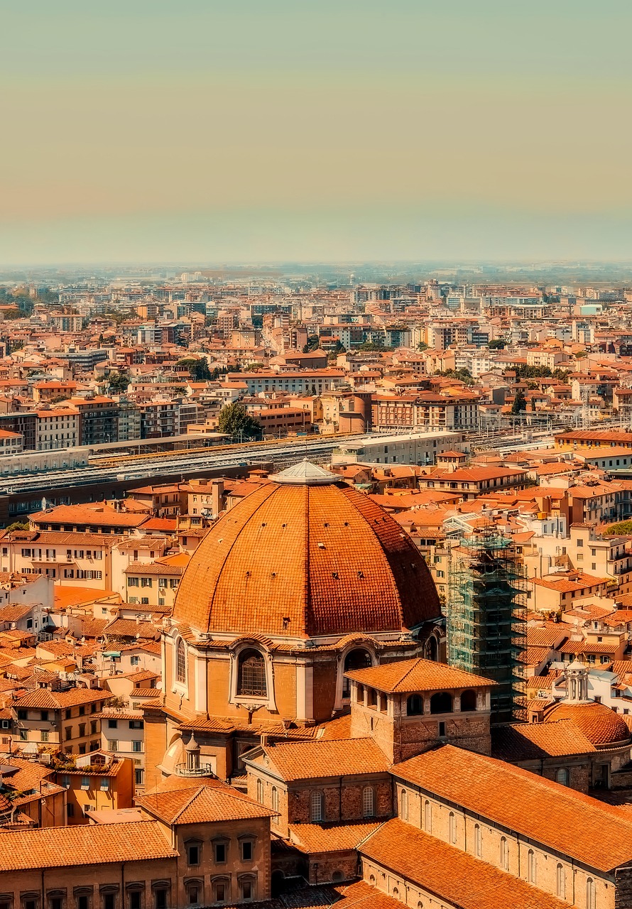 Florencija, Italy, Miestas, Miesto, Miesto Panorama, Pastatai, Orientyrai, Istorinis, Kelionė, Turizmas