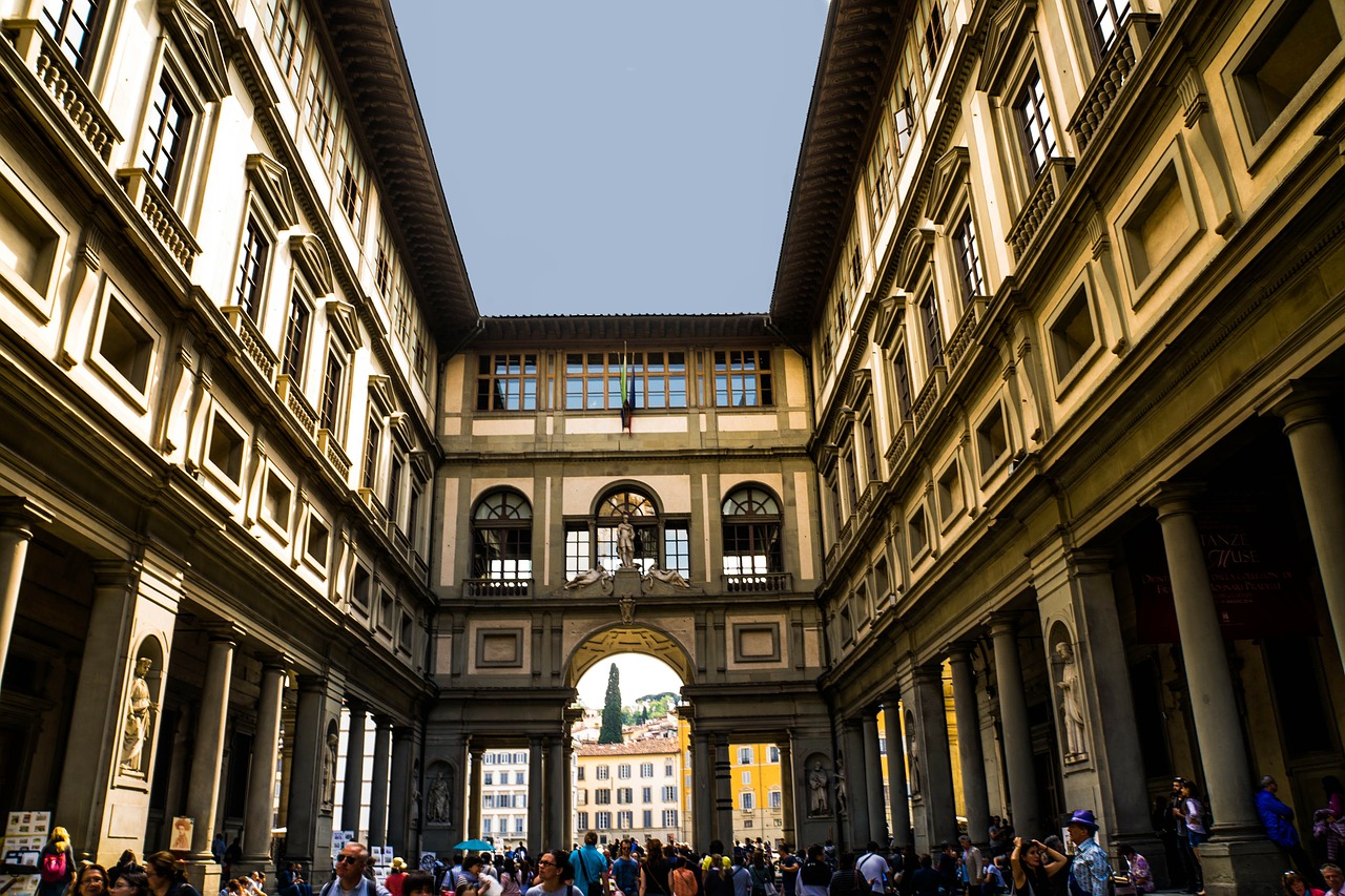 Florencija, Italy, Žmonės, Vaikščioti, Apsipirkimas, Kvadratas, Plaza, Architektūra, Įspūdingas, Panorama