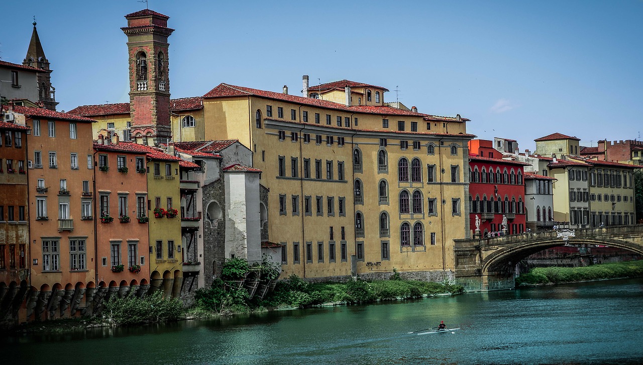 Florencija, Italy, Ponte Vecchio, Architektūra, Pastatai, Miestas, Istorinis, Istorinis, Panorama, Arno