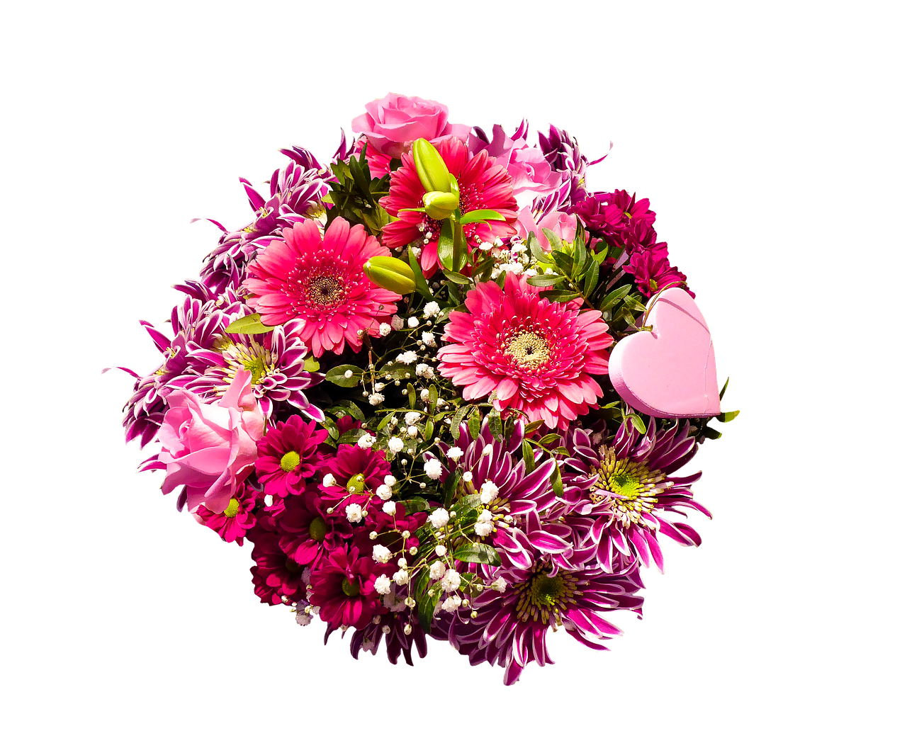 Gėlės,  Puokštė,  Išskiriamas,  Gerbera,  Lelijos,  Gėlių Dekoracijos,  Apdaila,  Širdies,  Motinos Diena,  Valentino Diena