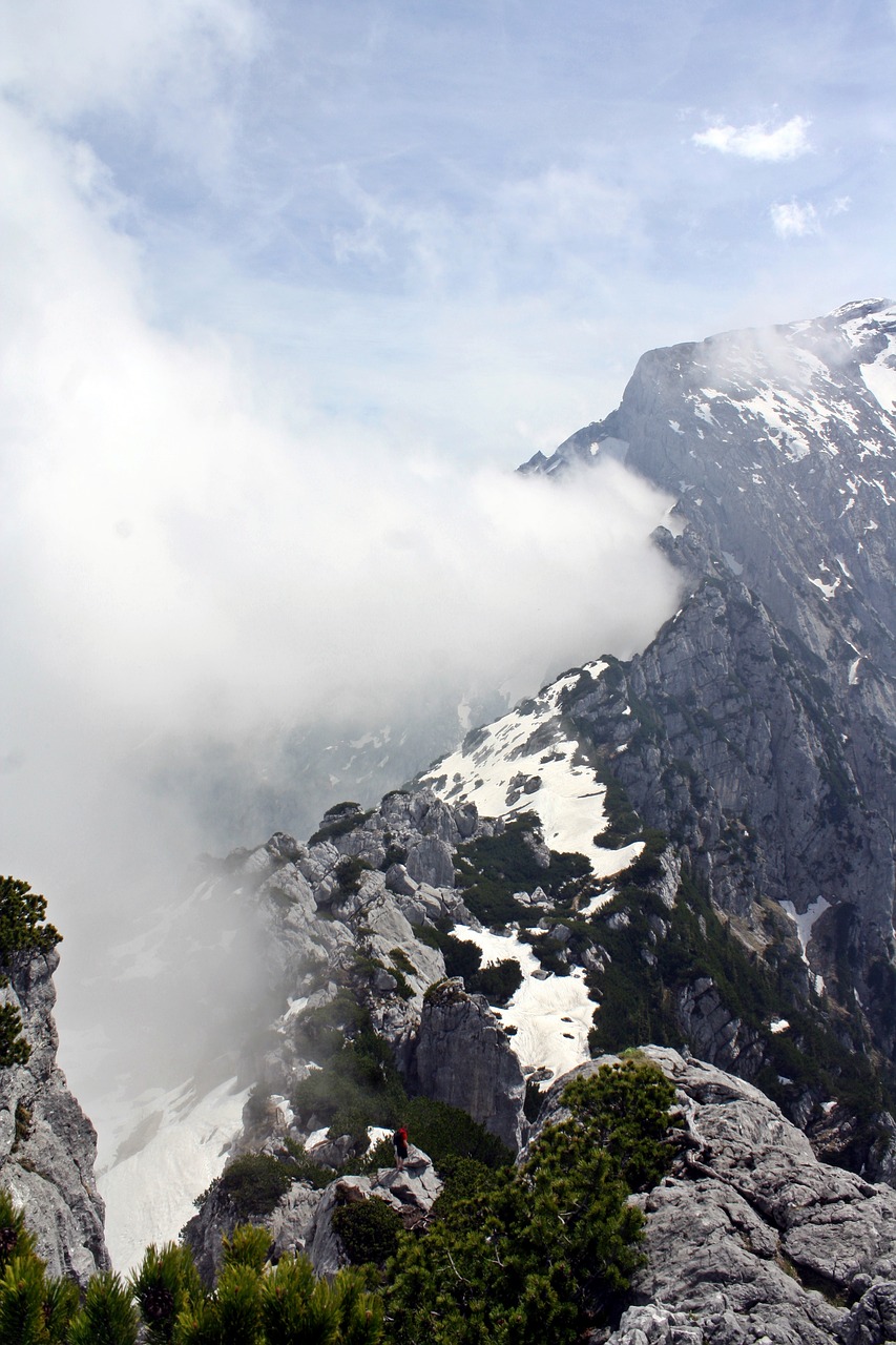 Rūkas, Mistinis, Vaiduoklis, Kalnai, Berchtesgadener Žemės, Alpių, Bavarija, Obersalzberg, Perspektyva, Iš Erelio Lizdo
