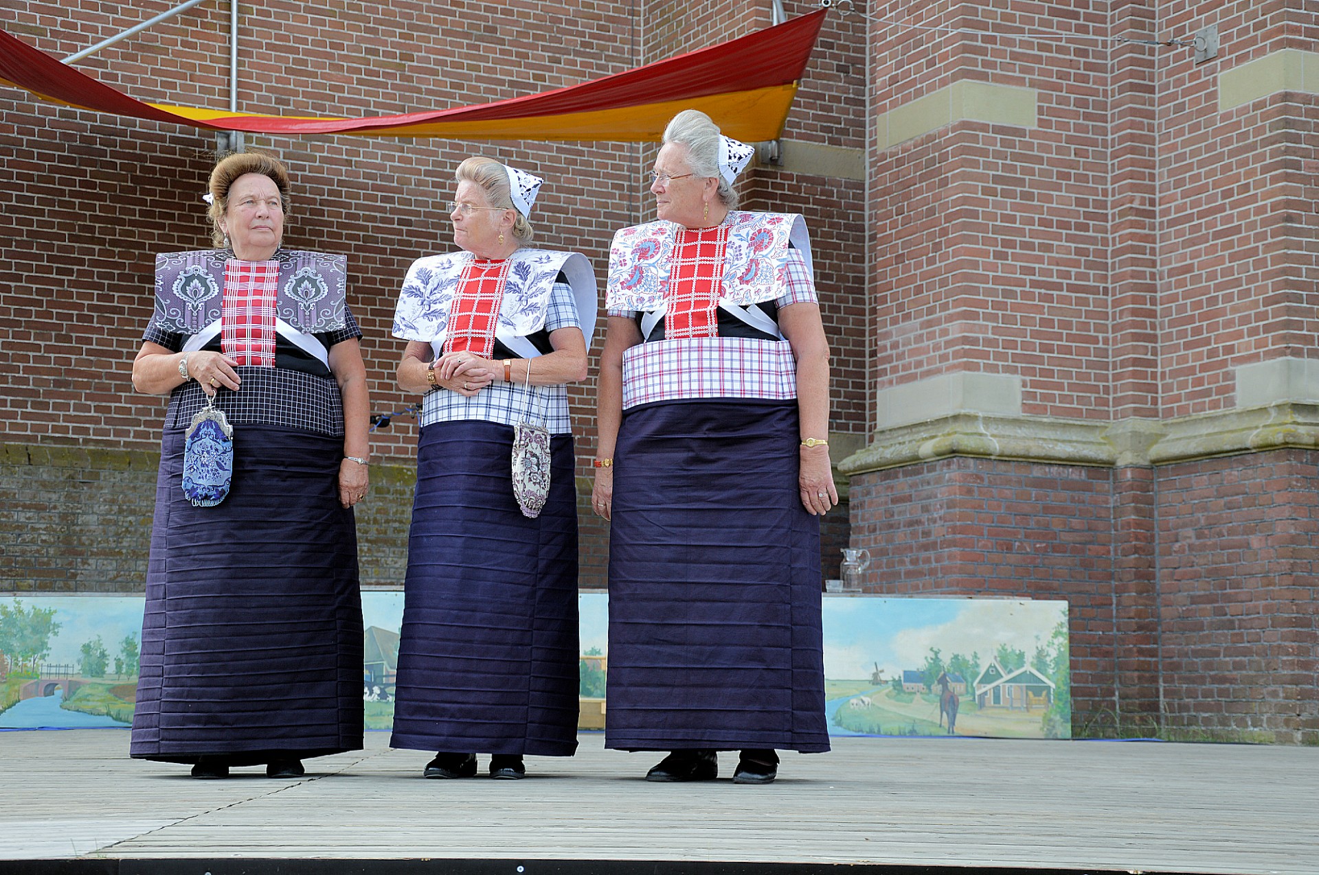 Kostiumai,  Tradicija,  Istorija,  Regioninė & Nbsp,  Suknelė,  Vakarų Fryzija,  Schagen,  Šiaurė & Nbsp,  Holland,  Demonstracija