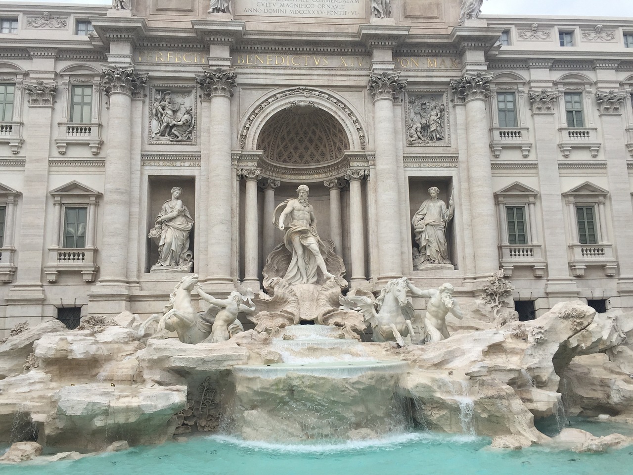 Fontana, Roma, Statula, Vanduo, Senovės Roma, Marmuras, Statulos, Senovės, Italy, Fontana Di Trevi