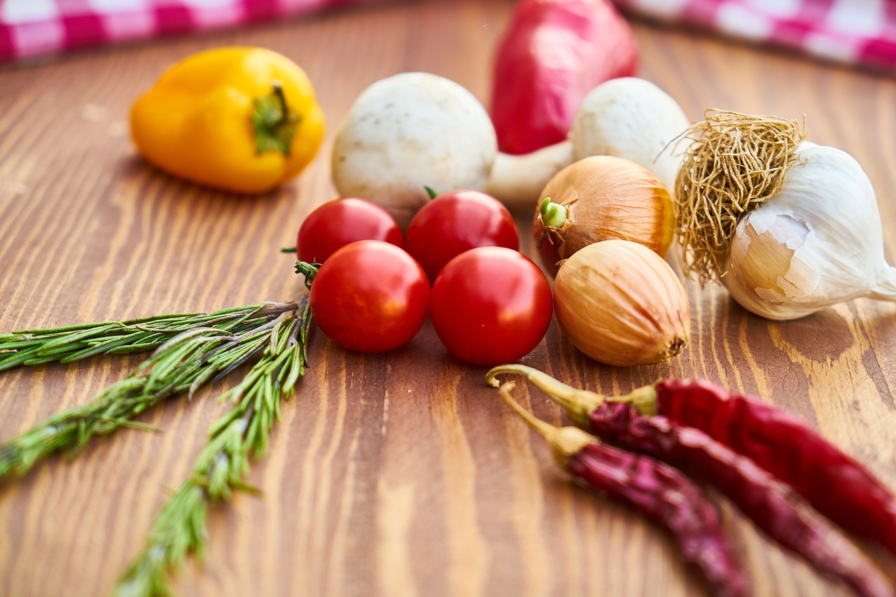 Maisto,  Mediena,  Medienos Plaušų Plokštės-,  Sveikata,  Dieta,  Paprikos,  Pipirų,  Pomidorų,  Svogūnai,  Kompozicija