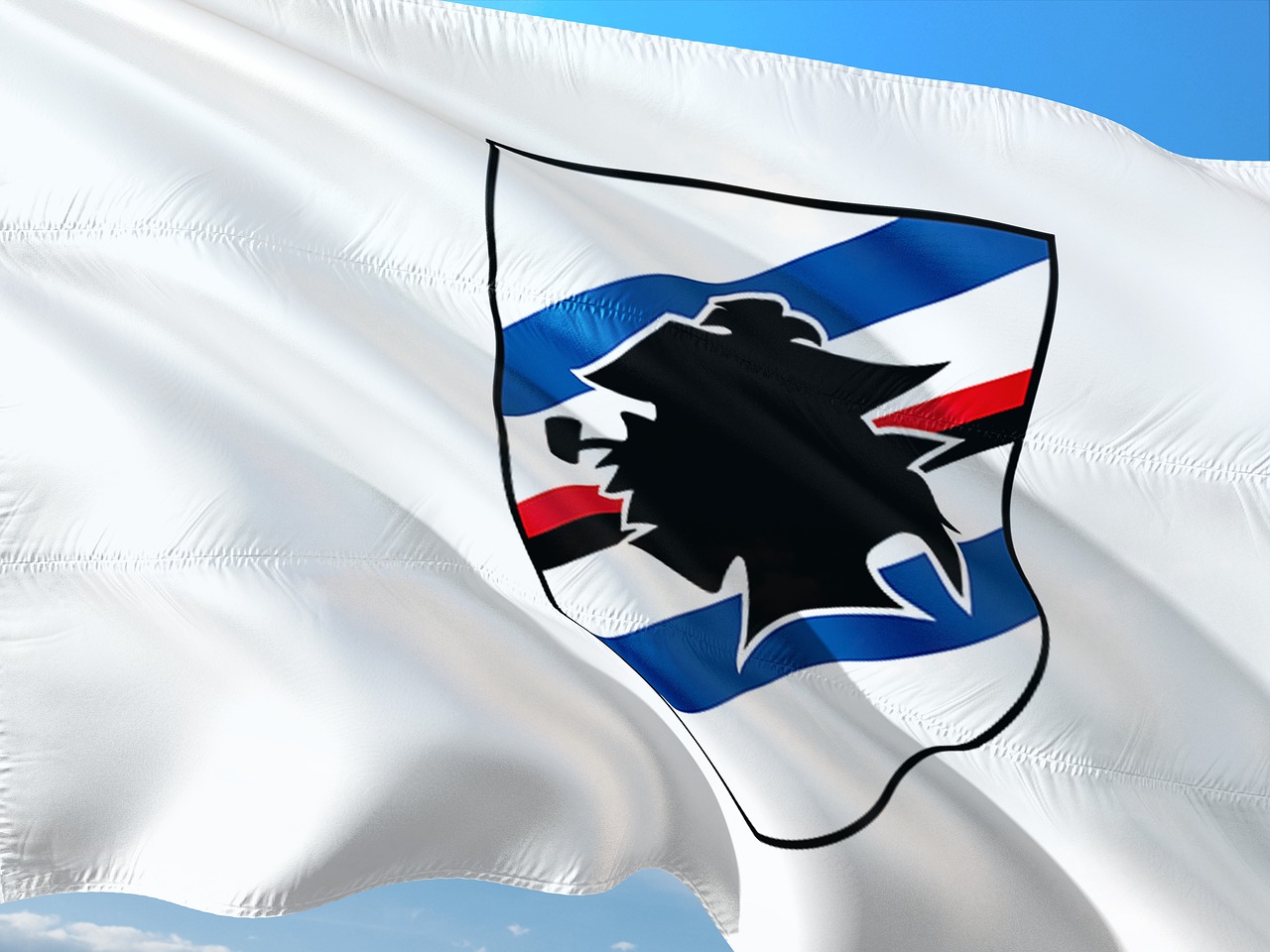 Futbolas,  Tarptautinis,  Italija,  A Serija,  Vėliava,  Sampdoria Genuja, Nemokamos Nuotraukos,  Nemokama Licenzija