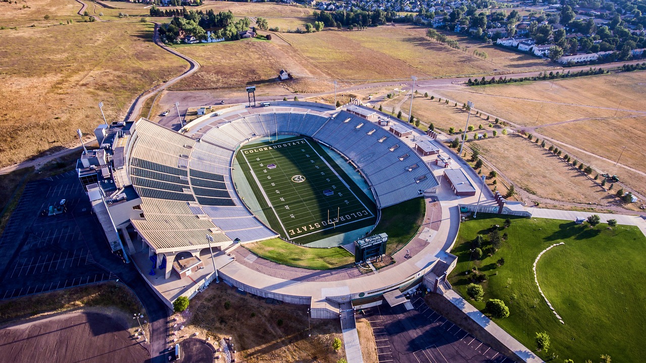 Futbolo Stadionas, Hughes Stadionas, Fort Collins, Colorado, Co, Kolinsas, Fortas, Antena, Papėdės, Sportas