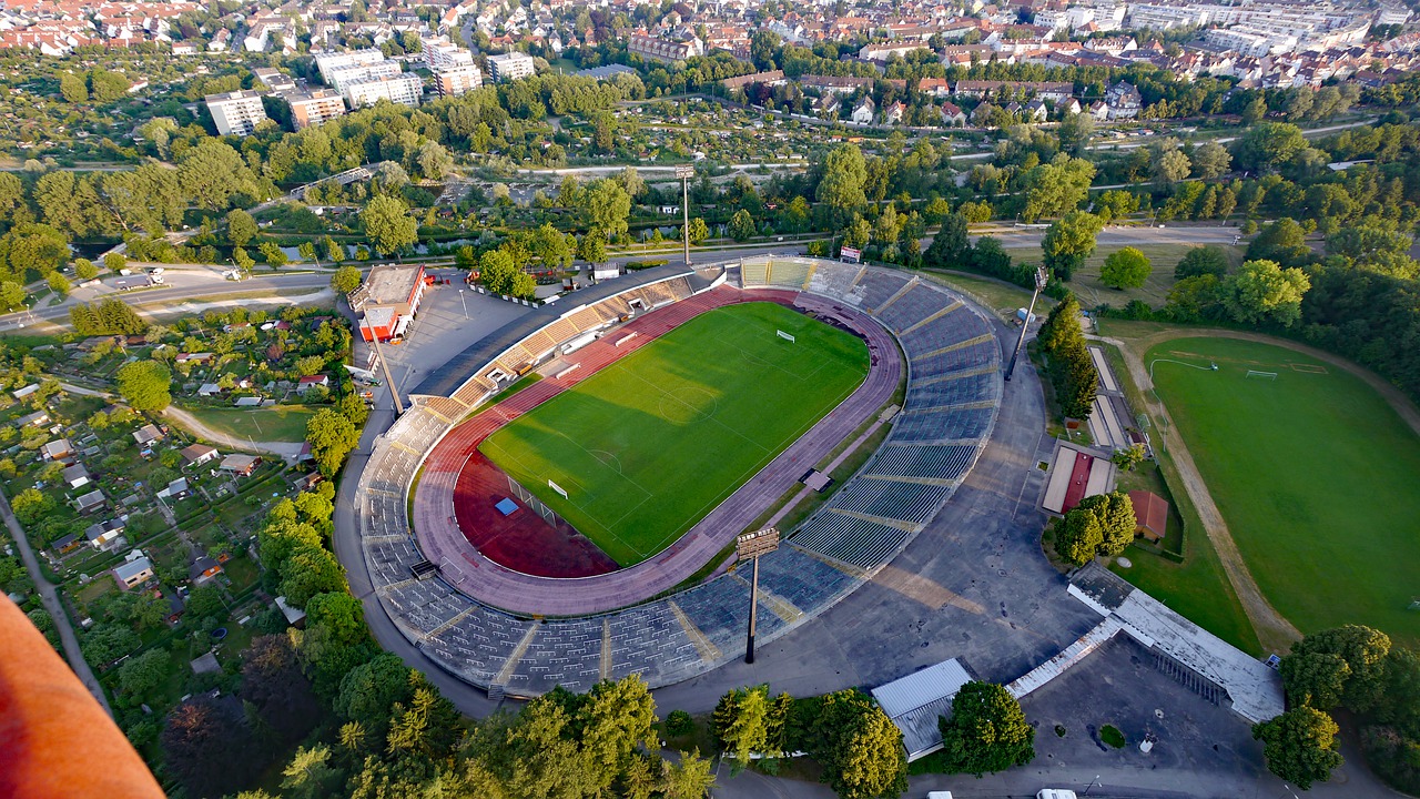 Futbolo Stadionas, Augsburg, Oro Vaizdas, Nemokamos Nuotraukos,  Nemokama Licenzija