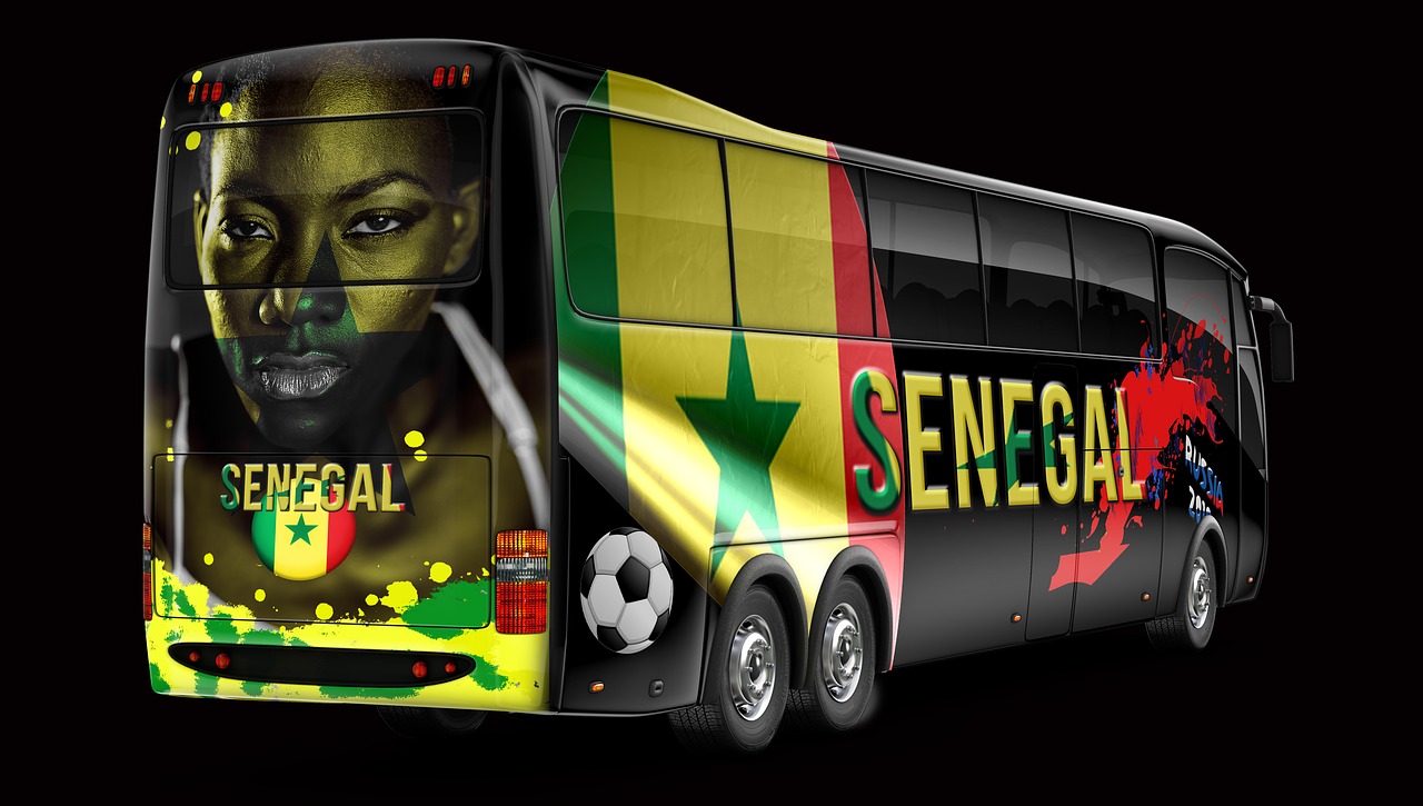 Pasaulio Futbolo Čempionato 2018,  Futbolas,  Rusija 2018,  Rusija,  Senegalas,  Autobusas, Nemokamos Nuotraukos,  Nemokama Licenzija