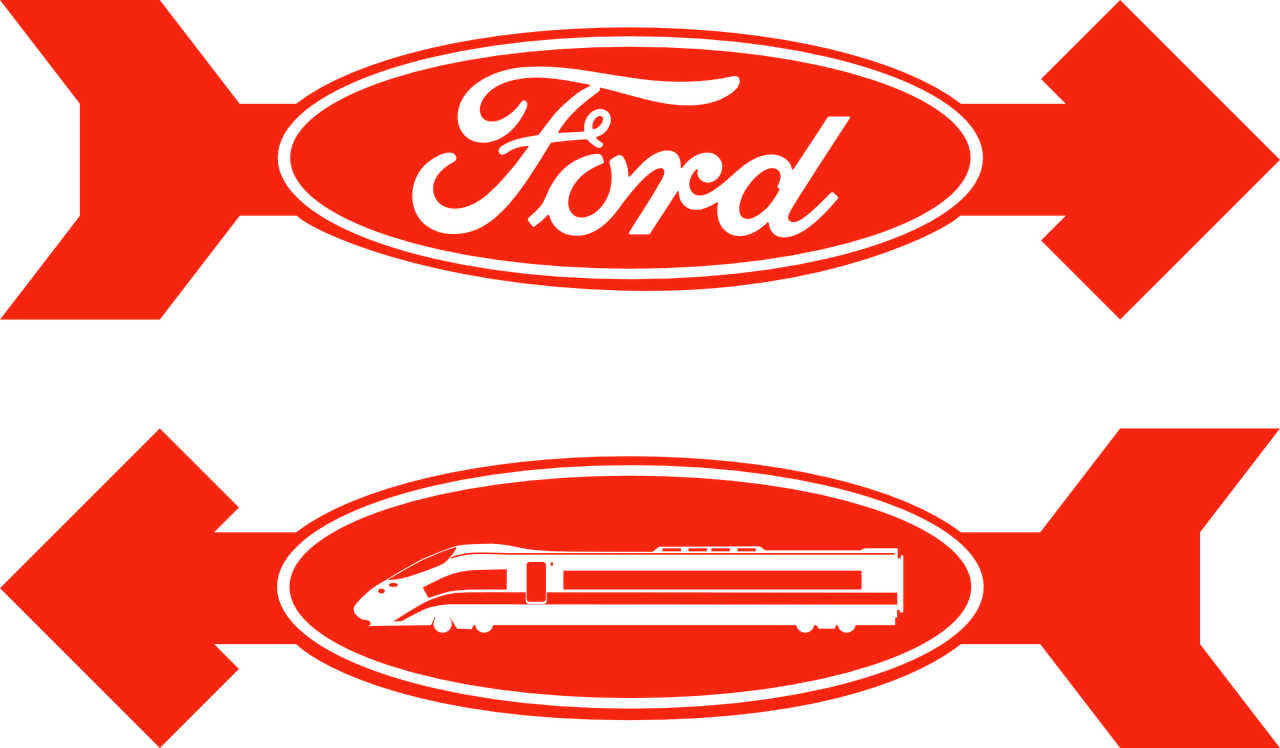 Ford, Traukinys, Rodyklė, Logotipas, Raudona, Vektorius, Kryptis, Nemokama Vektorinė Grafika, Nemokamos Nuotraukos,  Nemokama Licenzija