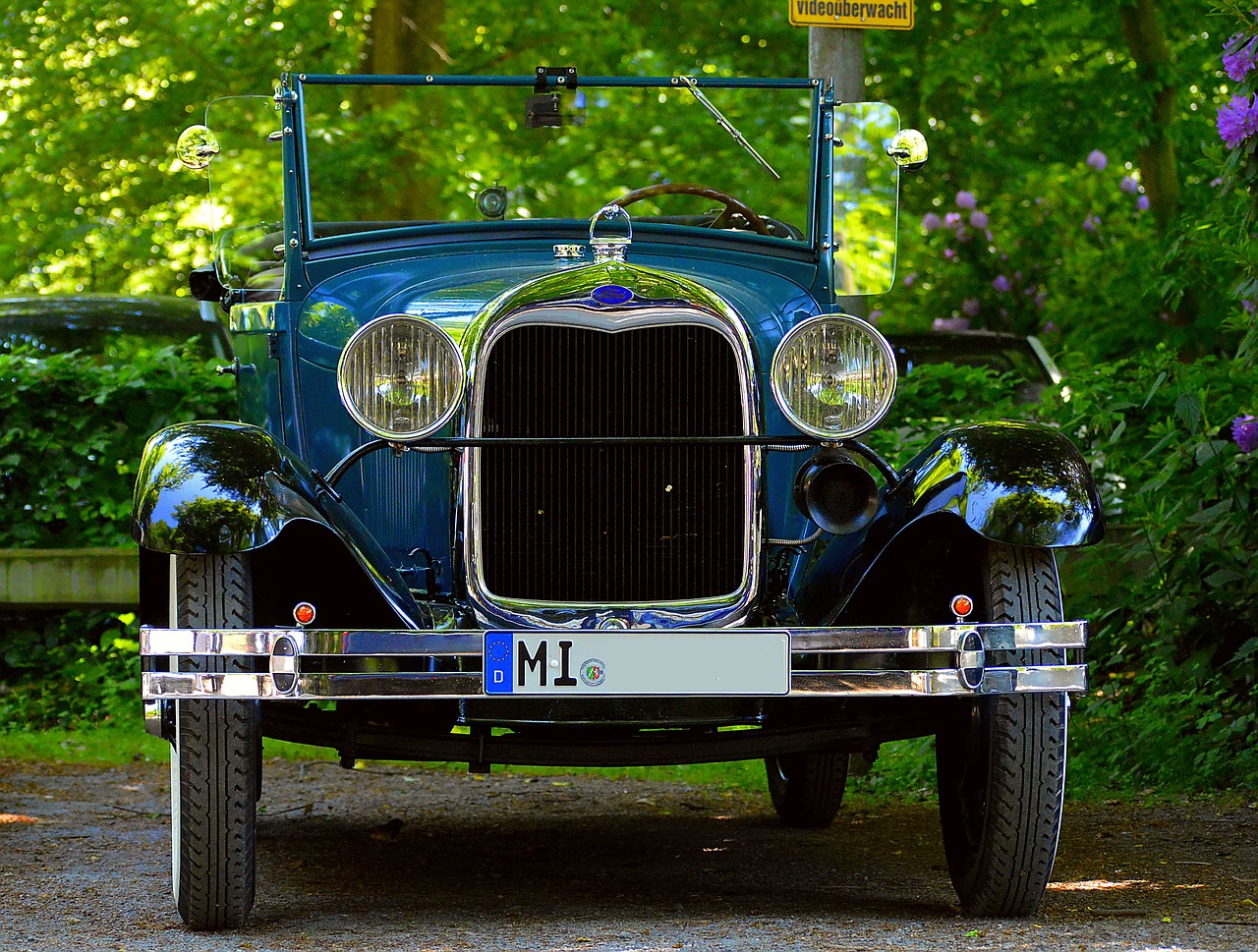 Ford, Oldtimer, Metai Pagaminti 1929, Automobiliai, Transporto Priemonė, Kabrioletas, Senas, Istoriškai, Nostalgija, Prožektorius