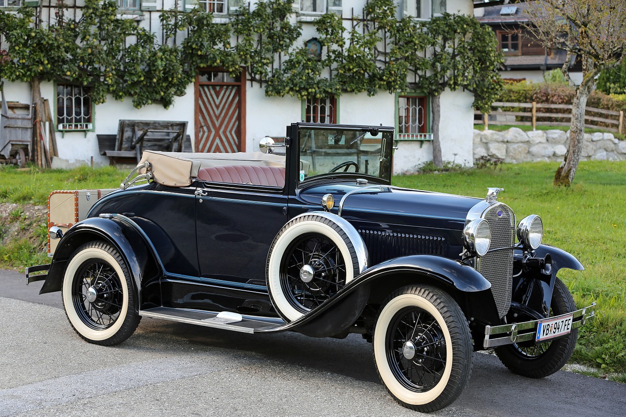Ford,  1930,  Oldtimer,  Automobilio Amžius,  Prožektorius,  Pkw,  Išdrįsti,  Buferis,  Seni Laikai,  Mėlynas
