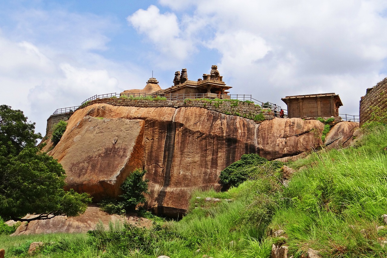 Fortas, Chitradurga, Karnataka, Indija, Kelionė, Senas, Senovės, Griuvėsiai, Architektūra, Akmuo