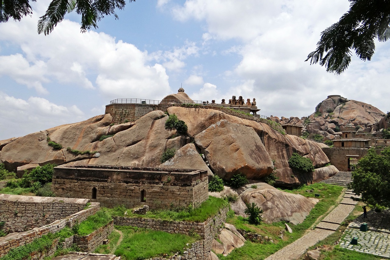 Fortas, Chitradurga, Karnataka, Indija, Kelionė, Senas, Senovės, Griuvėsiai, Architektūra, Akmuo