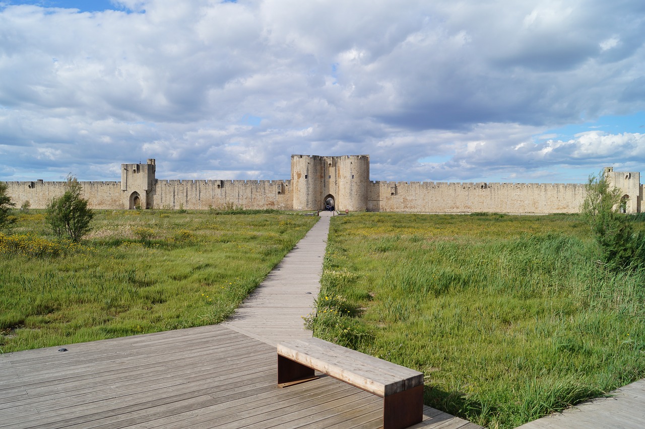 Tvirtovė, Miesto Siena, Istoriškai, Senas, Debesuota Dangaus, Į Pietus Nuo Prancūzijos, Camargue, Aigai-Mortes, Nemokamos Nuotraukos,  Nemokama Licenzija