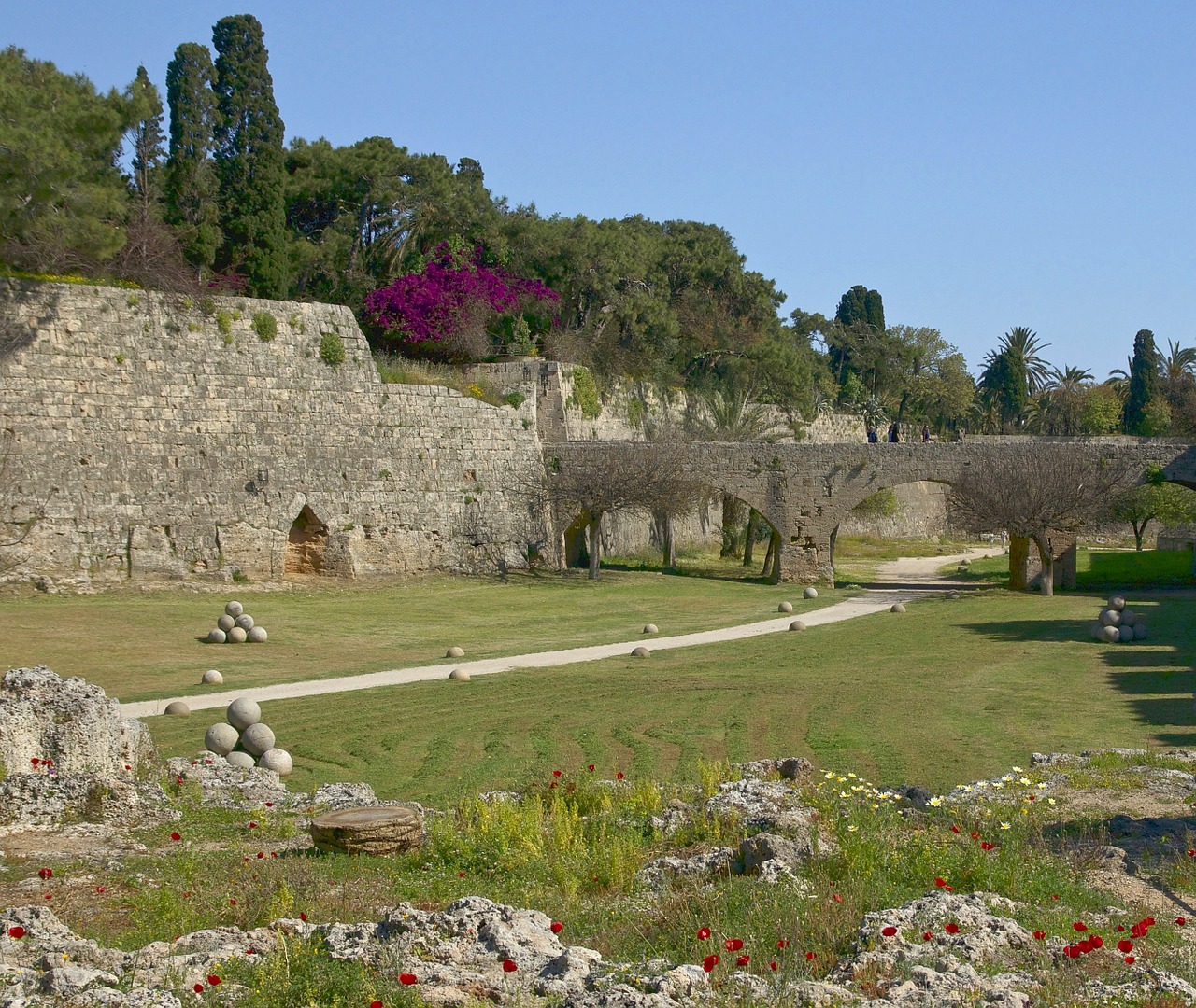 Tvirtovė, Moat, Rhodes, Graikija, Tvirtovės, Pastatas, Senovės, Turizmas, Istorinis, Kraštovaizdis