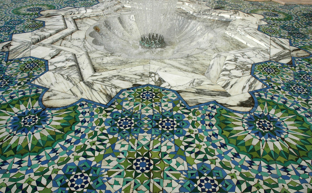 Fontanas, Plytelės, Mozaika, Modeliai, Marokas, Casablanca, Nemokamos Nuotraukos,  Nemokama Licenzija