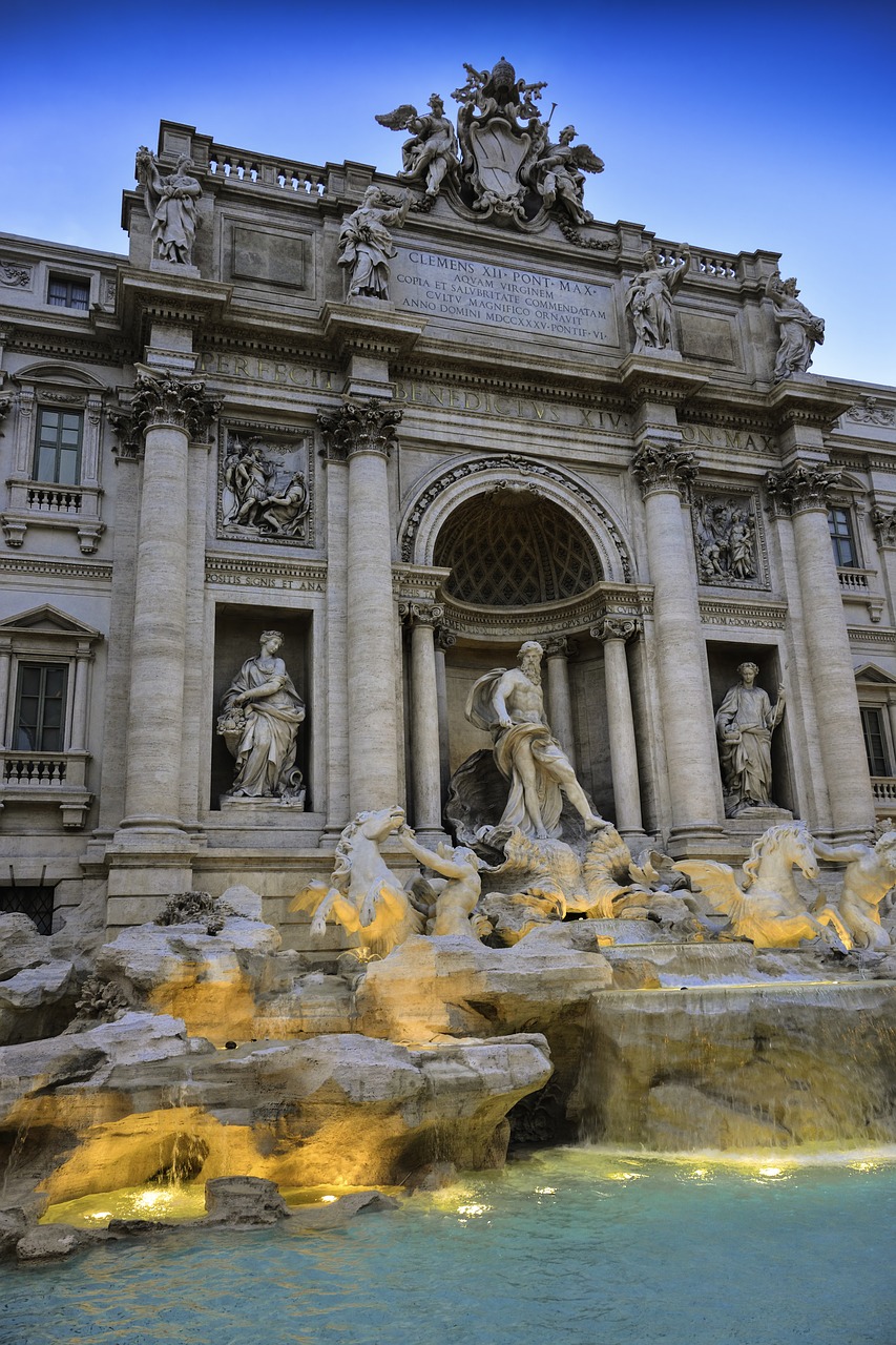 Fontanas, Di Trevi, Trevi, Roma, Italy, Kelionė, Vanduo, Skulptūra, Paminklas, Orientyras