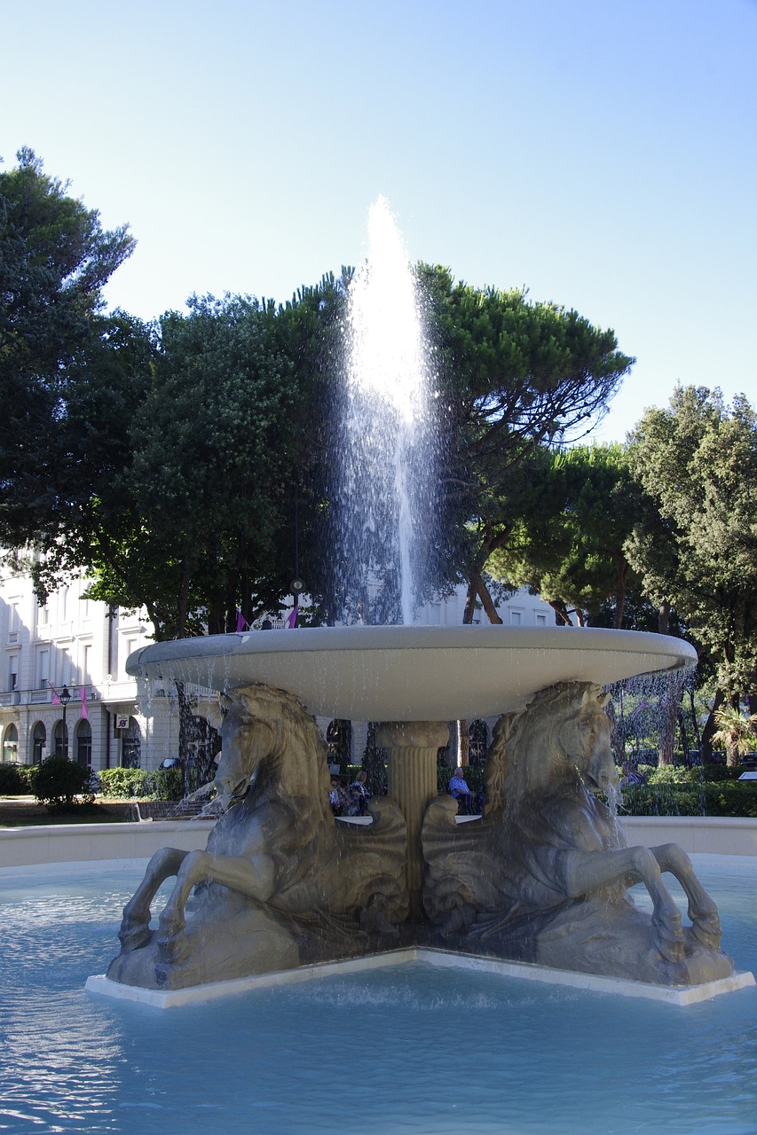 Fontanas, Federico Fellini Parkas, Rimini, Italy, Nemokamos Nuotraukos,  Nemokama Licenzija