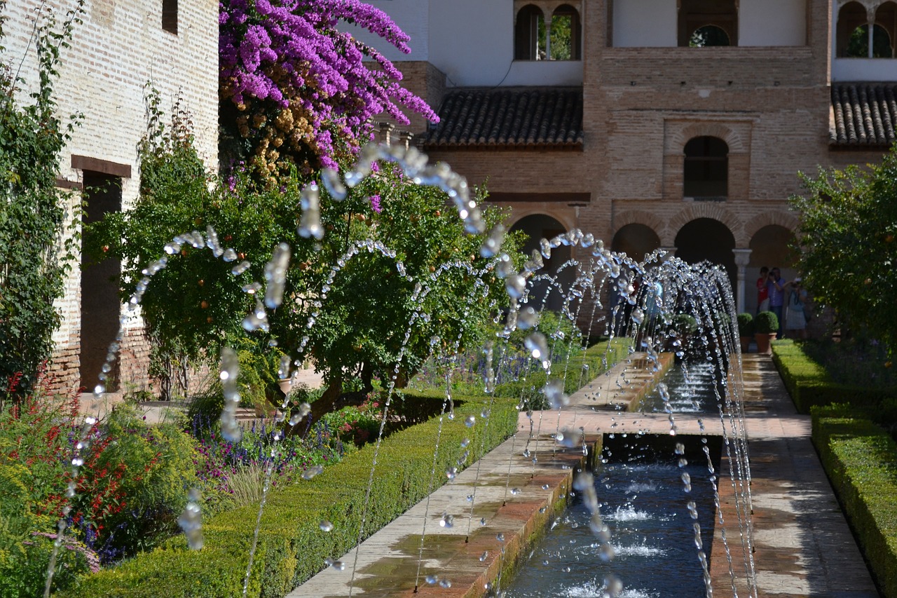Fontanas, Alhambra, Granada, Sodas, Ispanija, Nemokamos Nuotraukos,  Nemokama Licenzija
