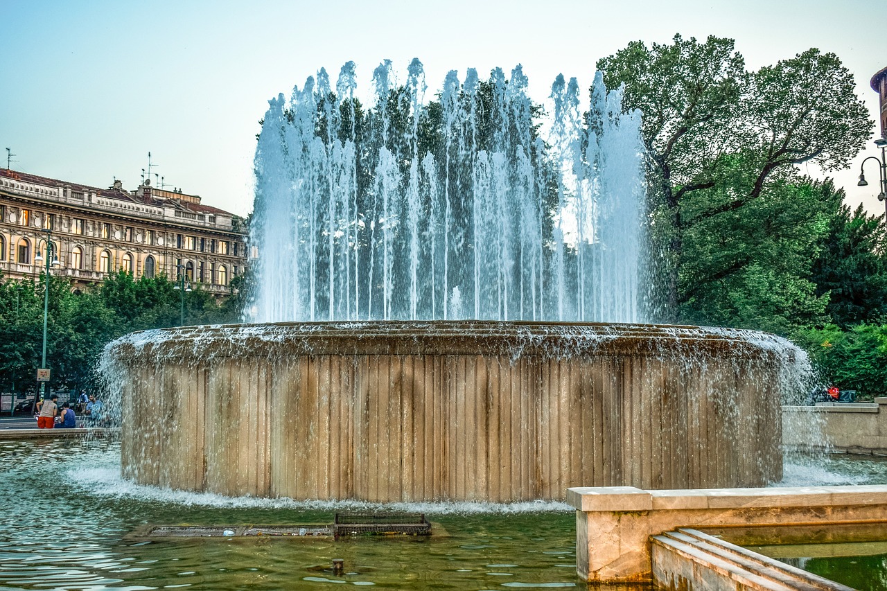 Fontanas,  Kvadratinių,  Vandens,  Architektūra,  Miestas,  Parkas,  Milanas,  Milano,  Italija, Nemokamos Nuotraukos