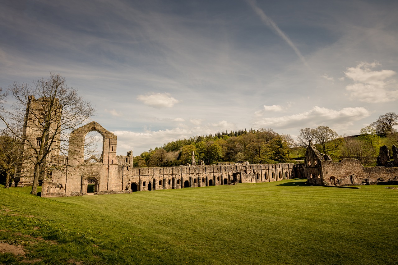 Fontanų Abatija,  Fontanai,  Abbey,  Sugadinti,  Griuvėsiai,  Bažnyčia,  Katedra,  Minster,  Yorkshire,  Ripon