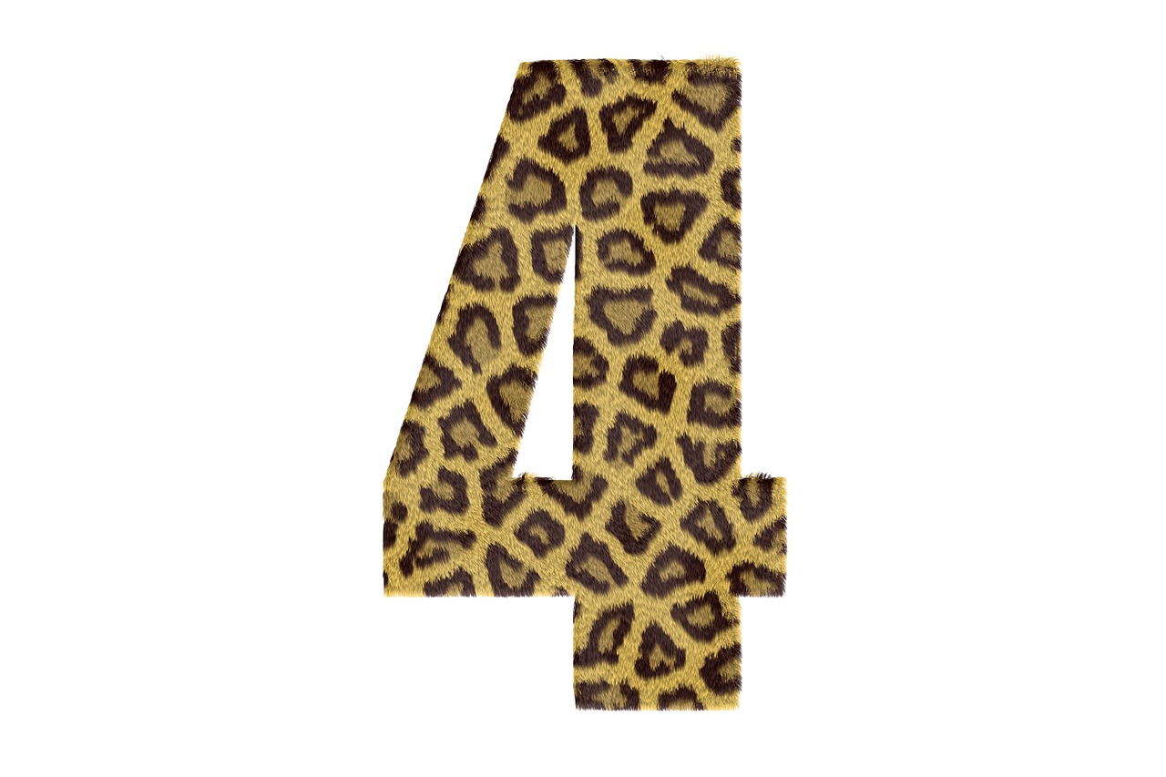 Keturi, Numeris, Modelis, Tekstūra, Leopardas, Tekstas, 4, Nemokamos Nuotraukos,  Nemokama Licenzija