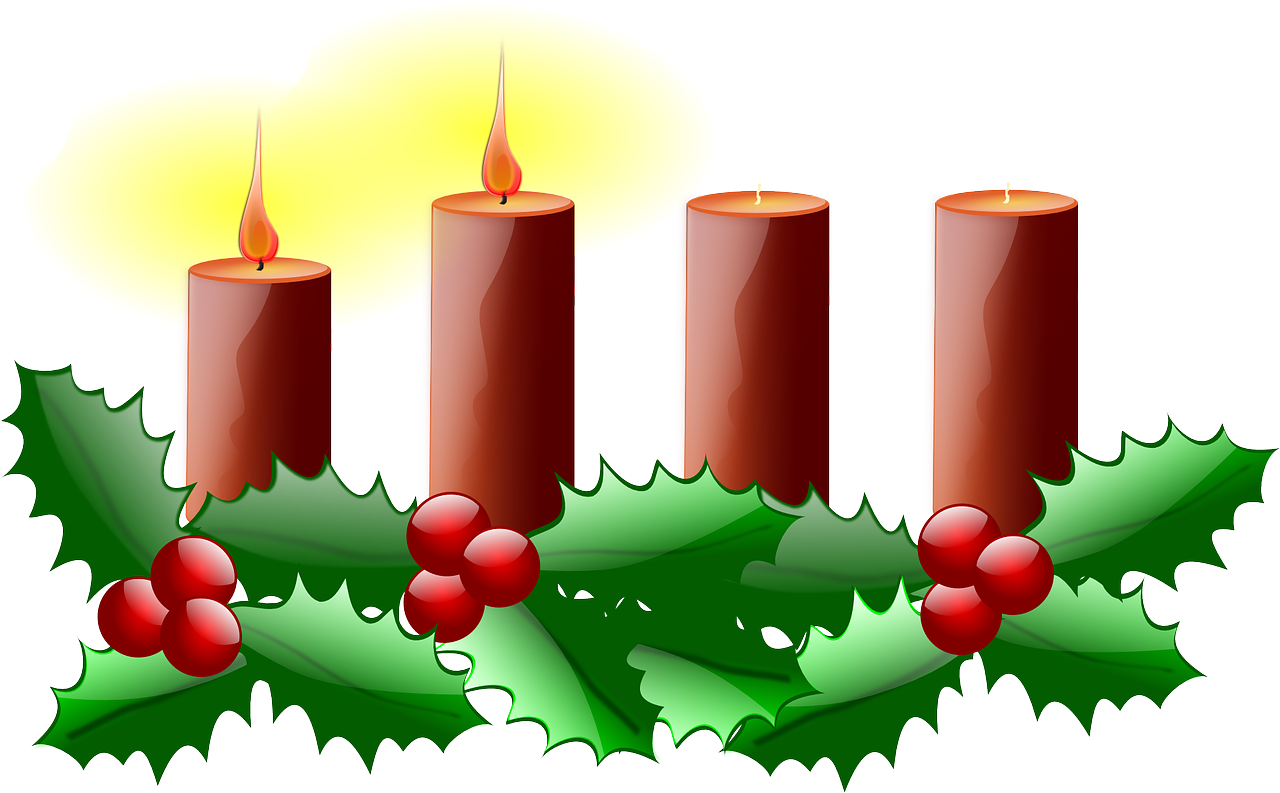Ketvirtasis Atėjimas, Kalėdos, Adventas, Žvakė, Žalias, Raudona, Apvynioti, Pakavimas, Vainikas, X-Mas