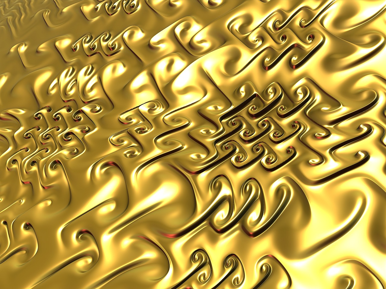 Fraktalas, 3D, Auksas, Auksinė Tekstūra, Tekstūra, Aukso Fonas, Fonas, Nemokamos Nuotraukos,  Nemokama Licenzija