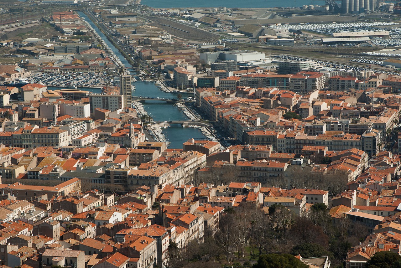 France, Sète, Viduržemio Jūros, Kanalas, Plytelių Stogai, Nemokamos Nuotraukos,  Nemokama Licenzija