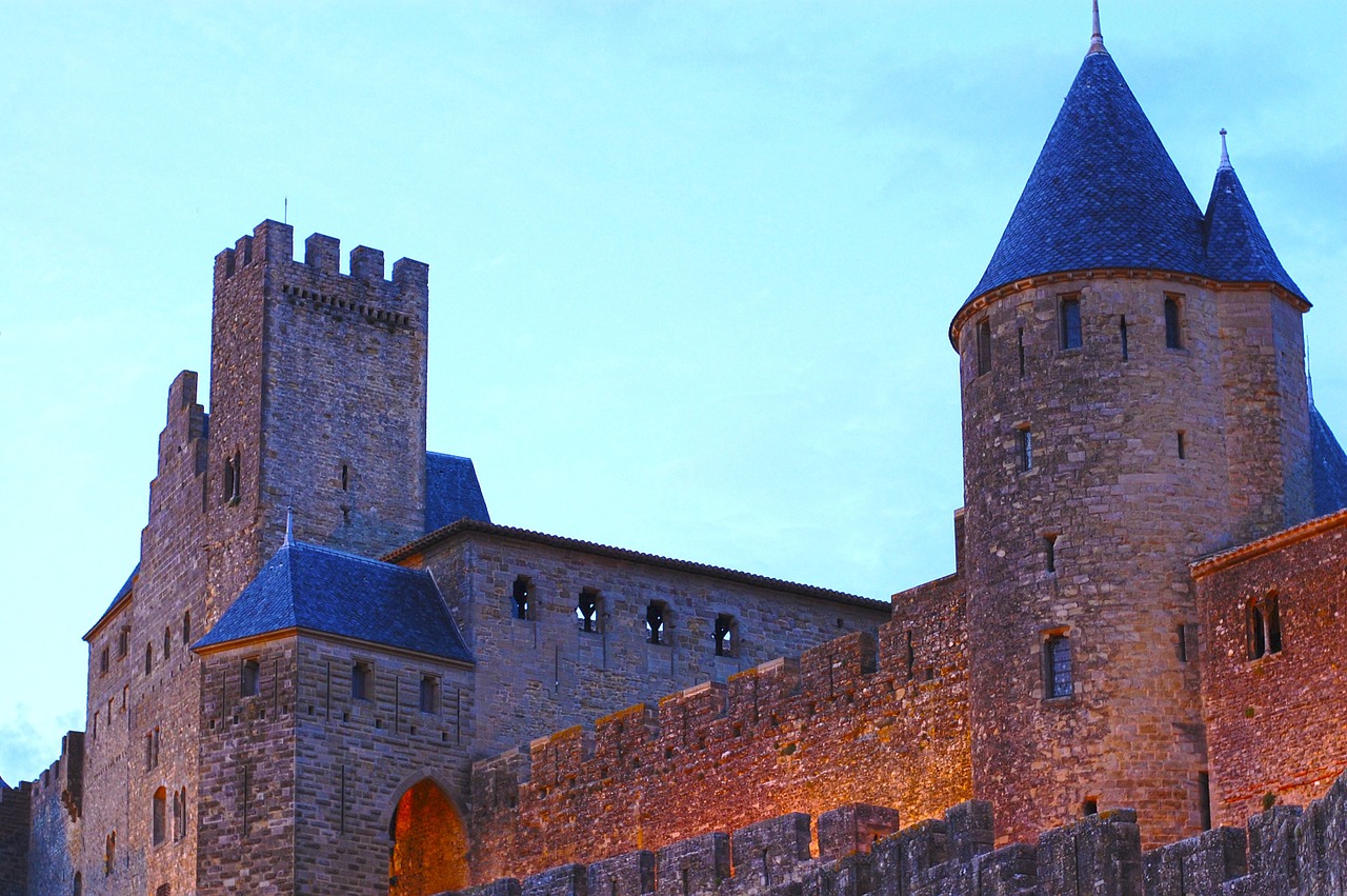 France, Carcassonne, Viduramžių, Tvirtovė, Pilis, Torres, Viduramžių Scenos, Istorija, Senas, Paminklas