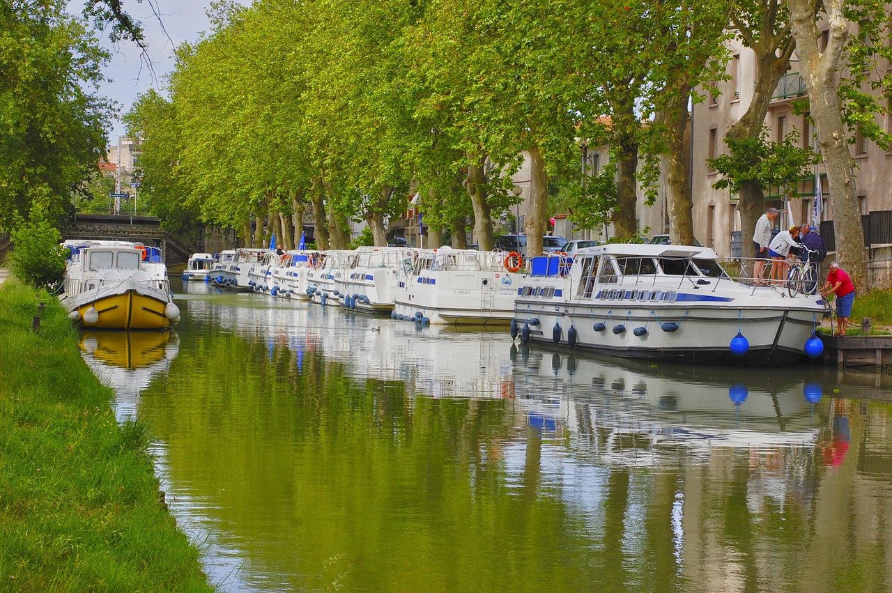 France, Carcassonne, Upė, Jachtų Frachtas, Valtys, Prijungimas, Nemokamos Nuotraukos,  Nemokama Licenzija