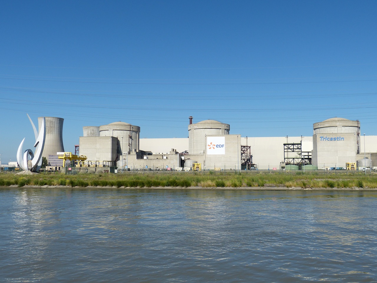 France, Rhône, Upė, Atominė Jėgainė, Elektrinė, Atominė Energija, Reaktorius, Industrija, Energija, Elektra