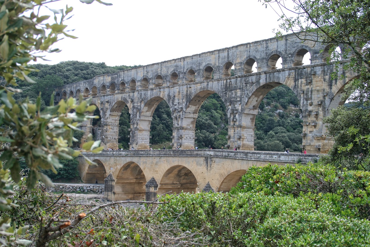 France, Gardas, Provence, Pont Du Gard, Arka, Nemokamos Nuotraukos,  Nemokama Licenzija