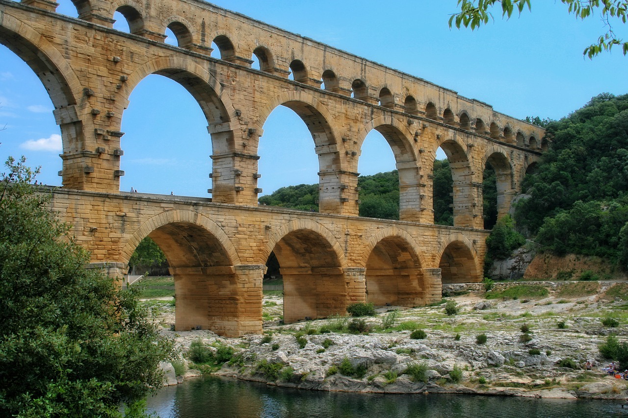 France, Gardas, Provence, Pont Du Gard, Arka, Nemokamos Nuotraukos,  Nemokama Licenzija