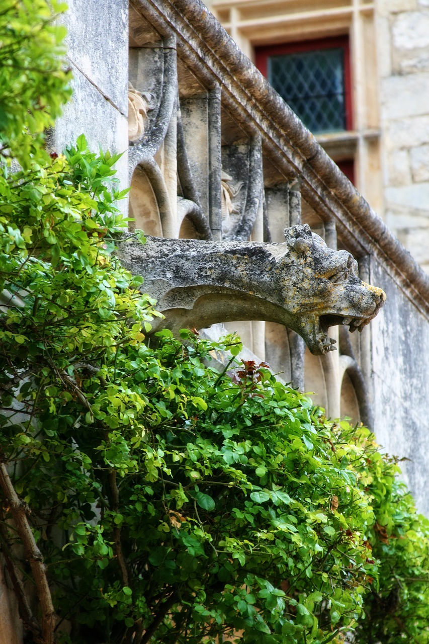 France, Dordogne, Périgord, Milandes, Gargoyle, Pilis, Nemokamos Nuotraukos,  Nemokama Licenzija