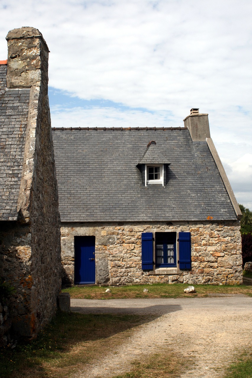 France, Brittany, Mūrinis Namas, Architektūra, Stogo Skalūnai, Kaimas, Kraštovaizdis, Nemokamos Nuotraukos,  Nemokama Licenzija