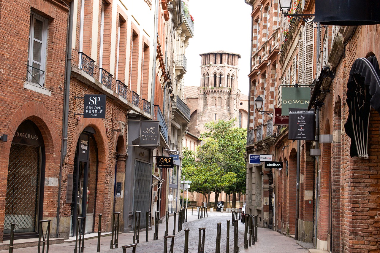 France, Toulouse, Architektūra, Pastatai, Gatvė, Senas, Centras, Miestas, Senamiestis, Rožinis Miestas