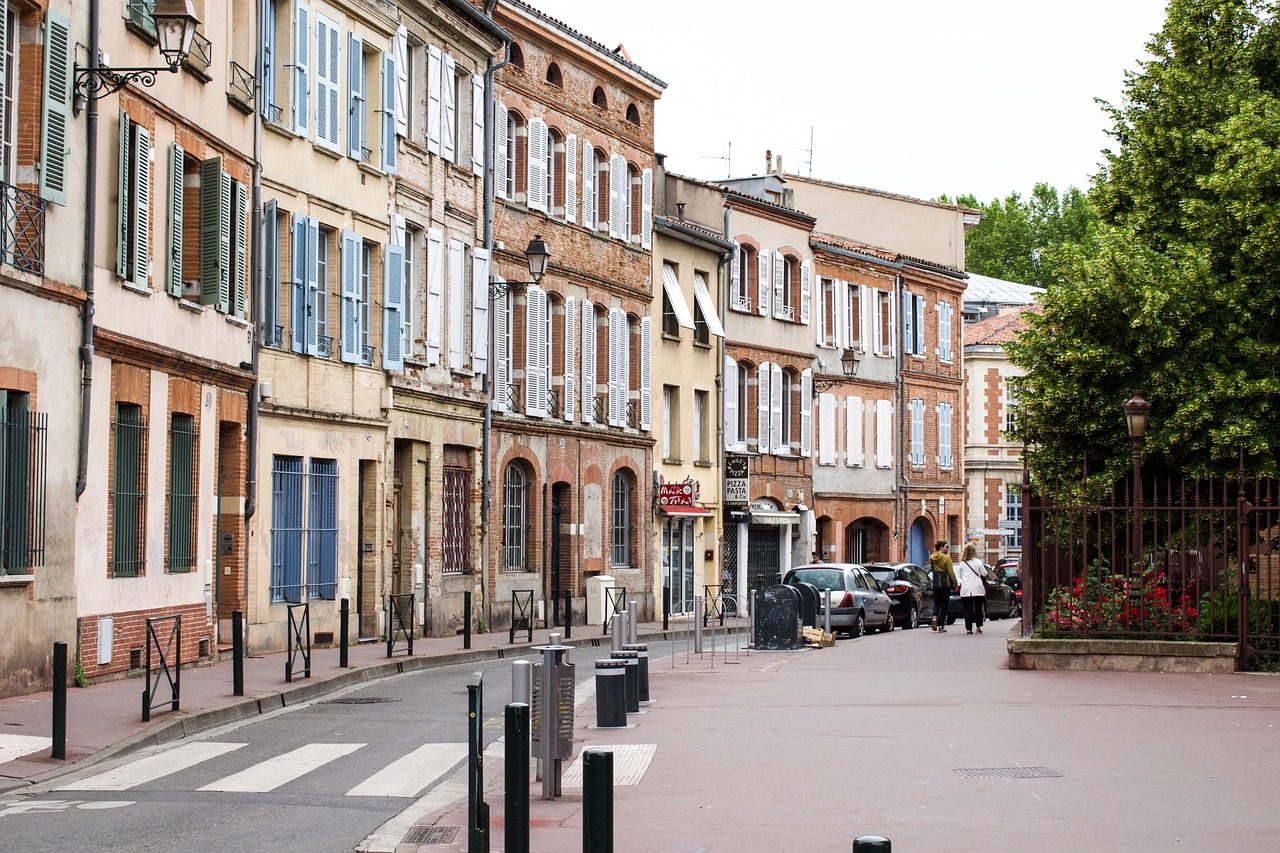 France, Toulouse, Architektūra, Pastatai, Gatvė, Senas, Centras, Miestas, Senamiestis, Rožinis Miestas