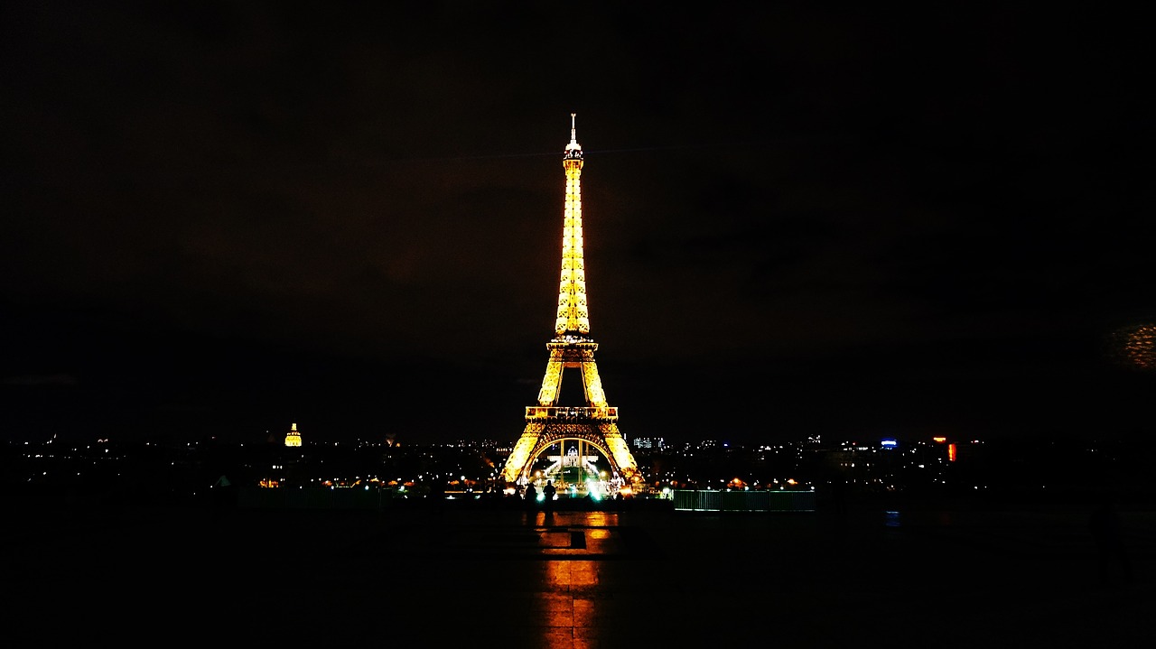 France,  Paris,  Eifelio Bokštas,  Naktinis Vaizdas, Nemokamos Nuotraukos,  Nemokama Licenzija