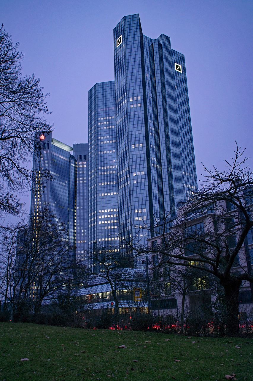 Frankfurtas, Hesse, Vokietija, Dangoraižis, Panorama, Naktis, Naktinė Nuotrauka, Apšvietimas, Lankytinos Vietos, Morgenstimmung