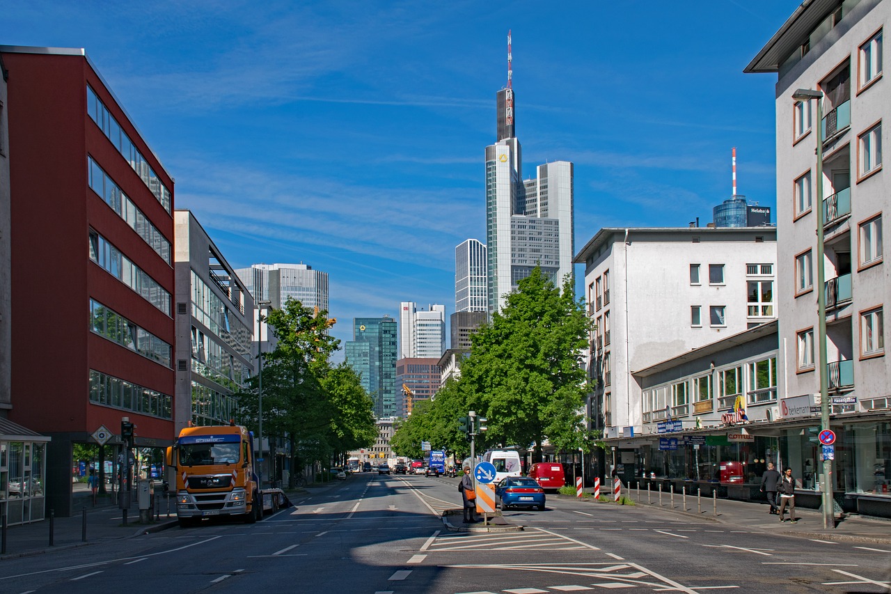 Frankfurtas, Hesse, Vokietija, Panorama, Dangoraižis, Architektūra, Dangoraižiai, Lankytinos Vietos, Commerzbank, Bokštas