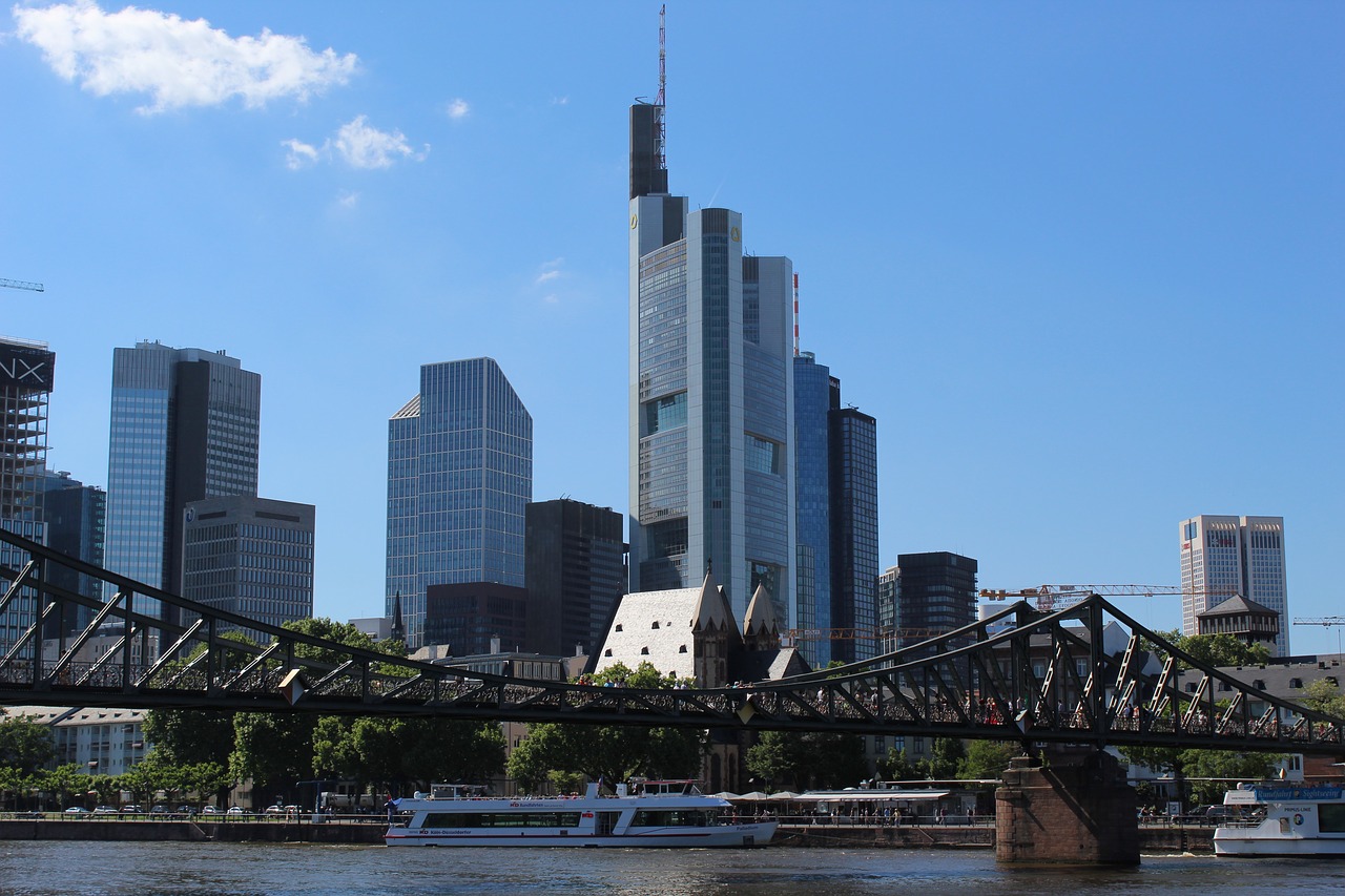 Frankfurtas, Labiausiai, Pagrindinis, Ecb, Architektūra, Dangoraižiai, Interjeras, Prekybos Centras, Miestas, Perspektyva