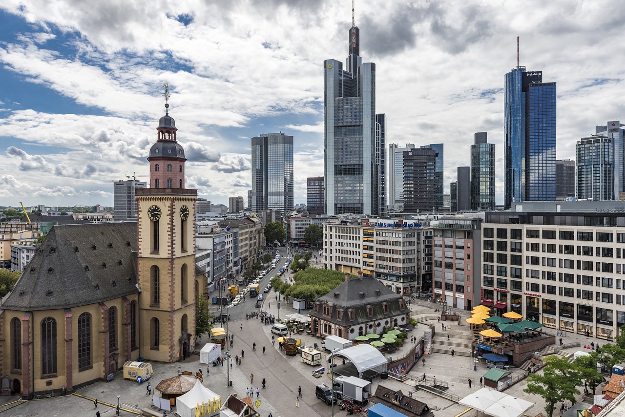 Frankfurtas Yra Pagrindinė Vokietija, Hauptwache, Miestas, Miesto Centras, Dangoraižiai, Dangoraižis, Bankai, Centras, Nemokamos Nuotraukos,  Nemokama Licenzija