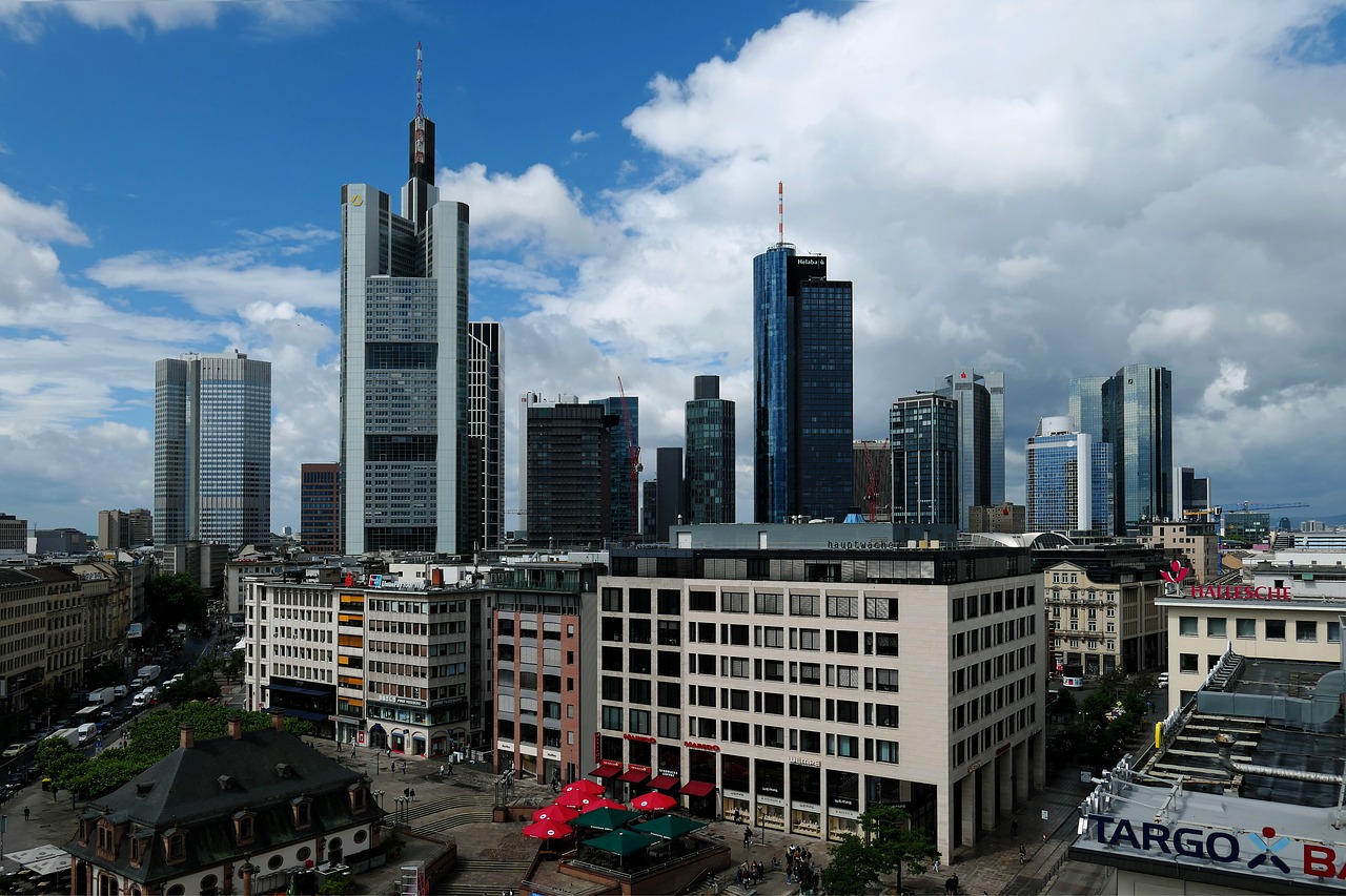 Frankfurtas Yra Pagrindinė Vokietija, Panorama, Lankytinos Vietos, Pagrindiniai Bankai, Dom, Architektūra, Frankfurtas, Hesse, Senamiestis, Mainhatten
