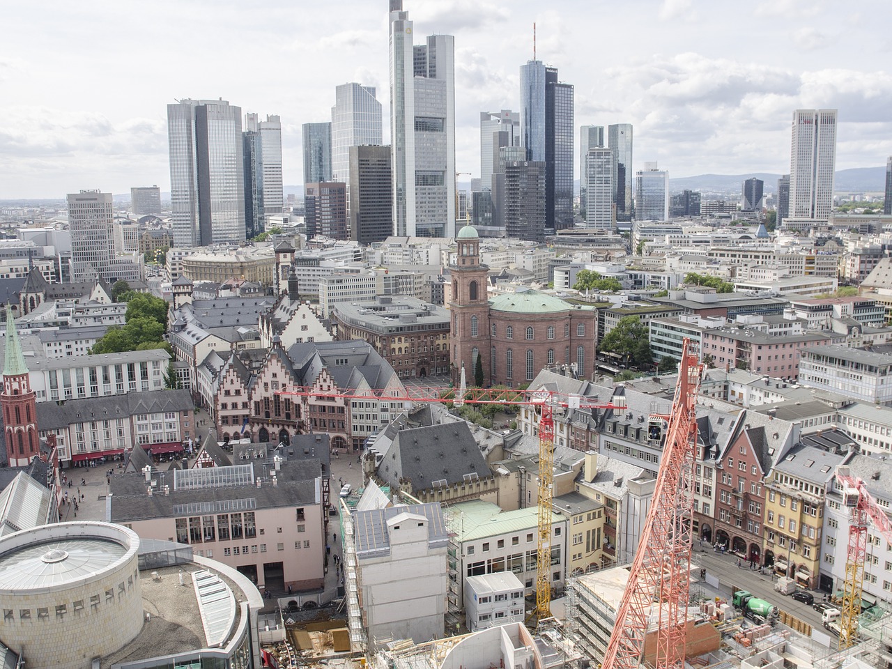 Pagrindinis Frankfurtas, Panorama, Dangoraižis, Nemokamos Nuotraukos,  Nemokama Licenzija