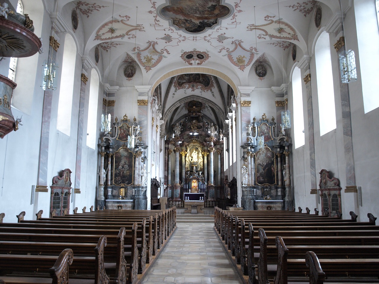 Franziskanerkirche, Bažnyčia, Schwäbisch Gmünd, St Franziskus, Interjeras, Religinis, Saint, Krikščionybė, Senas, Šventas