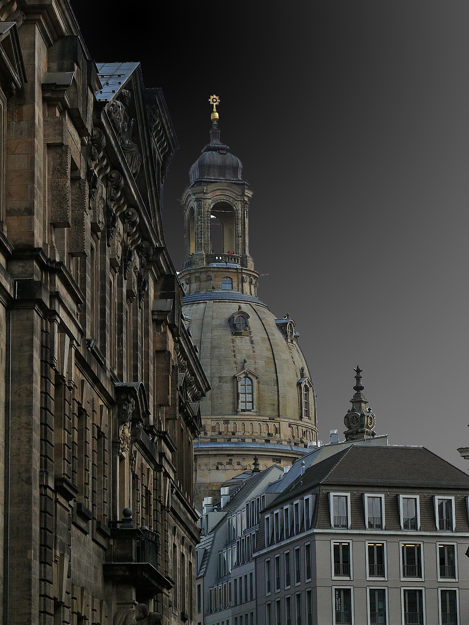 Frauenkirche, Drezdenas, Frauenkirche Dresden, Bažnyčia, Saksonija, Architektūra, Istoriškai, Neumarkt, Pastatas, Prekyvietė