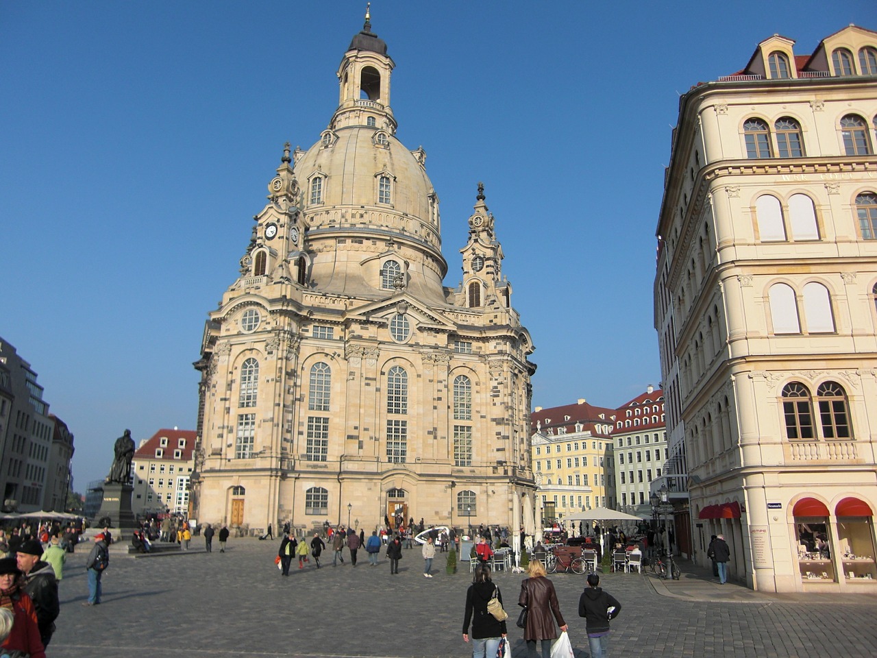 Frauenkirche, Drezdenas, Bažnyčia, Architektūra, Pastatas, Kupolas, Bokštas, Vokietija, Miestas, Nemokamos Nuotraukos