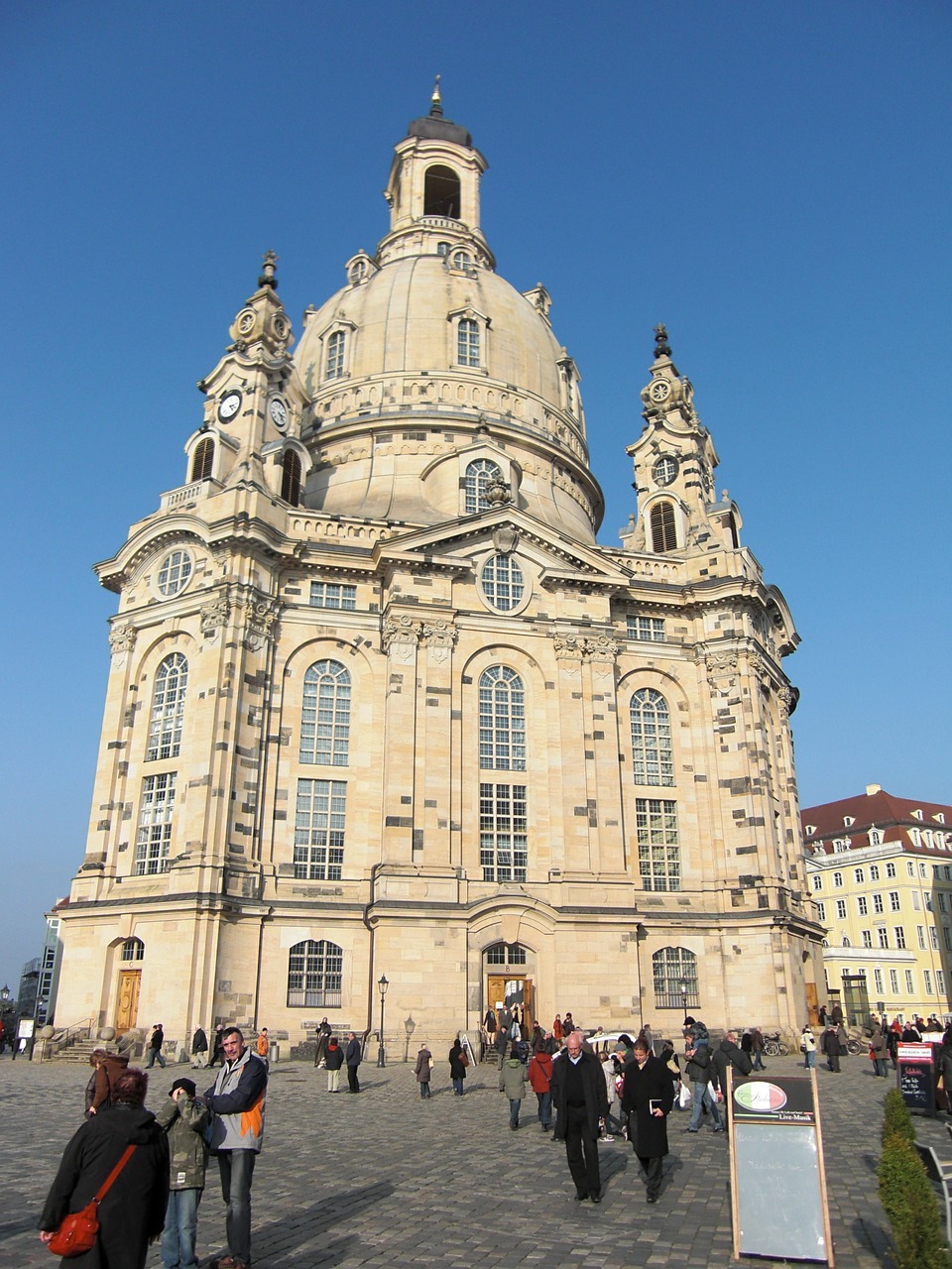 Frauenkirche, Drezdenas, Bažnyčia, Architektūra, Pastatas, Kupolas, Bokštas, Vokietija, Miestas, Nemokamos Nuotraukos