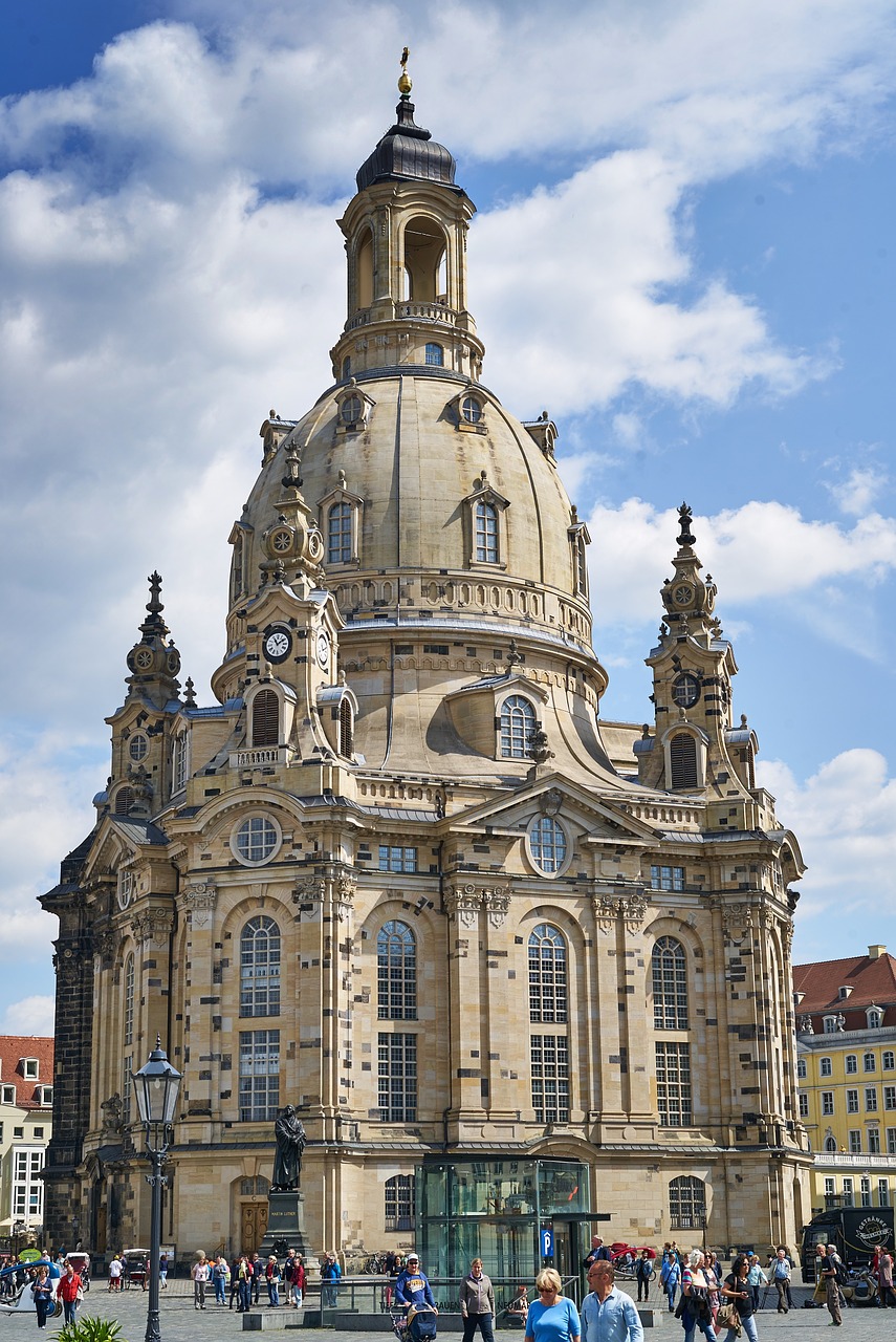 Frauenkirche, Drezdenas, Vokietija, Pastatas, Bažnyčia, Architektūra, Senamiestis, Neumarkt, Elbe, Paminklas